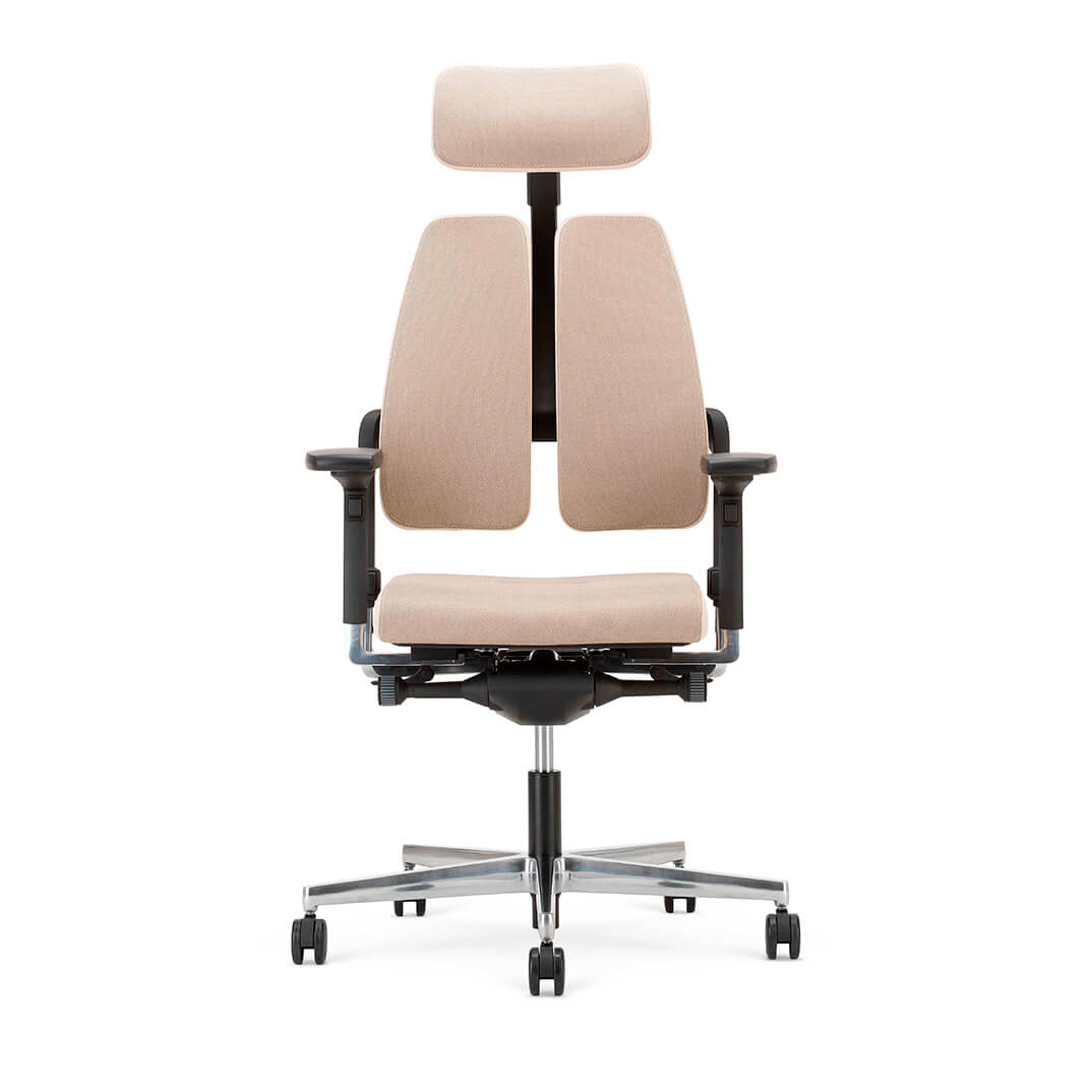 Cadira XILIUM DUO braços regulables color beige