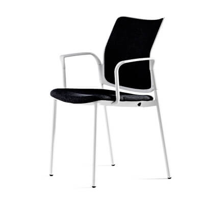 Cadira URBAN PLUS blanca tapissat negre