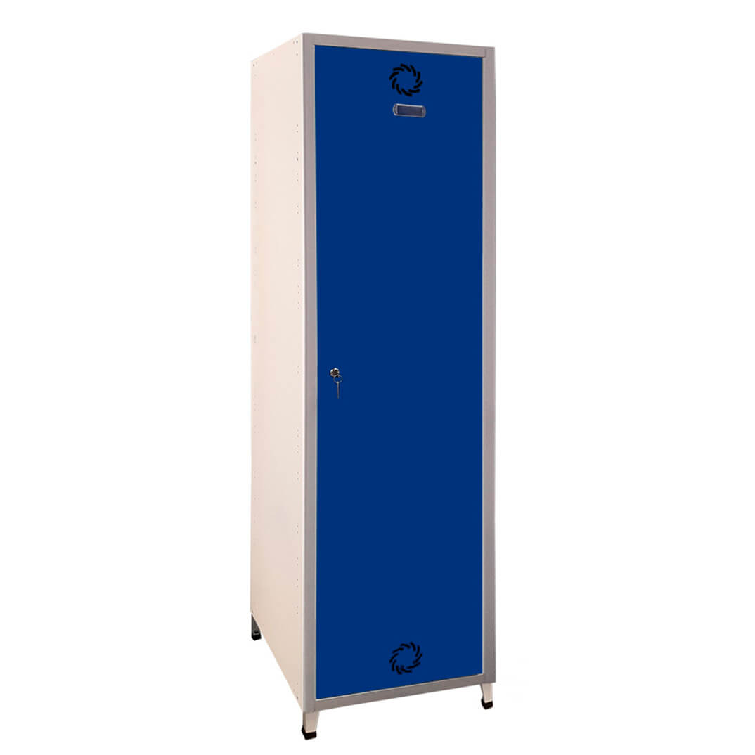 Taquillla metálica MONOBLOK 190x50 puerta azul