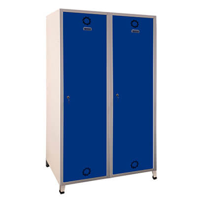 Taquillla met. doble MONOBLOK 180x50 puerta azul