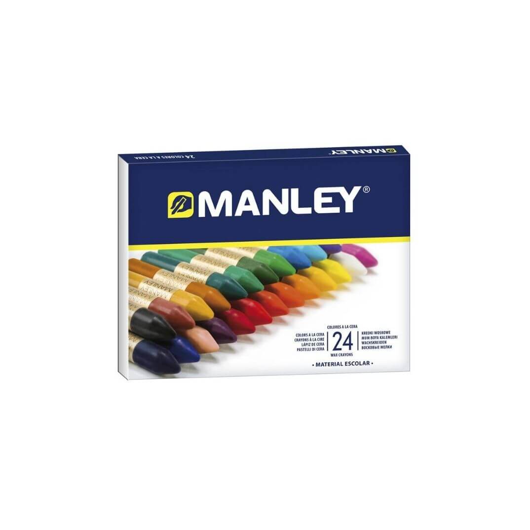 Caja 24 ceras Manley (colores surtidos)