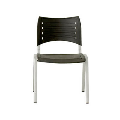 Cadira 4 potes apilable negre