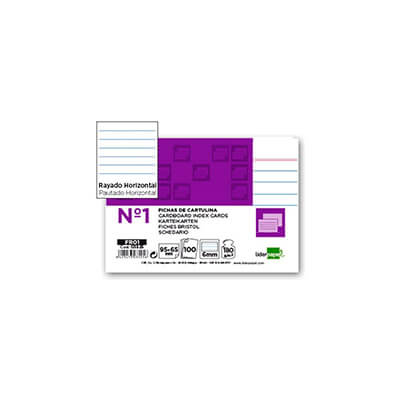 Fitxes ratllades 65x95mm (100u)