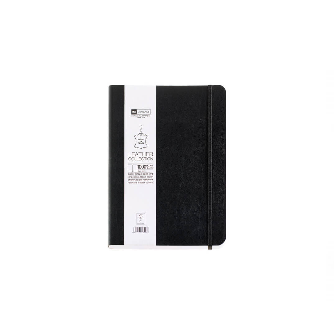 Quadern Miquelrius Leather 1/4 amb goma