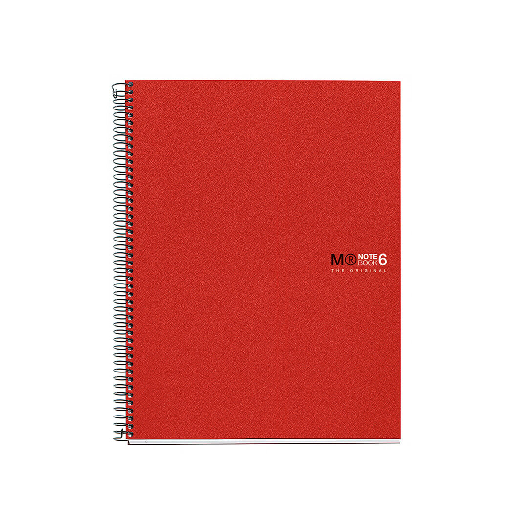 Cuaderno Notebook 6 A4 C5 rojo 150 hojas