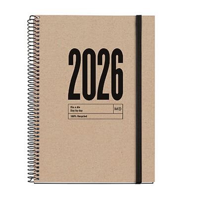 Agenda espiral Plus Recycled natural S/V Cat.