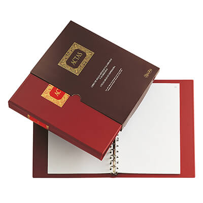 Libro hojas móviles A4 actas 100 hojas