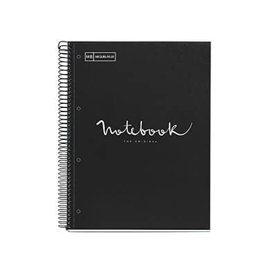 Quadern Notebook 1 A4 tapa dura negre 80 fulls