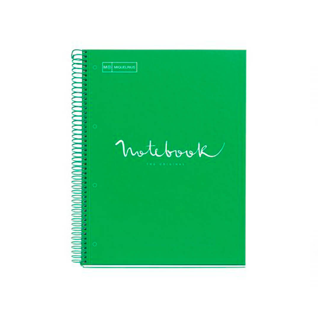 Quadern Notebook 1 A4 tapa dura verd 80 fulls