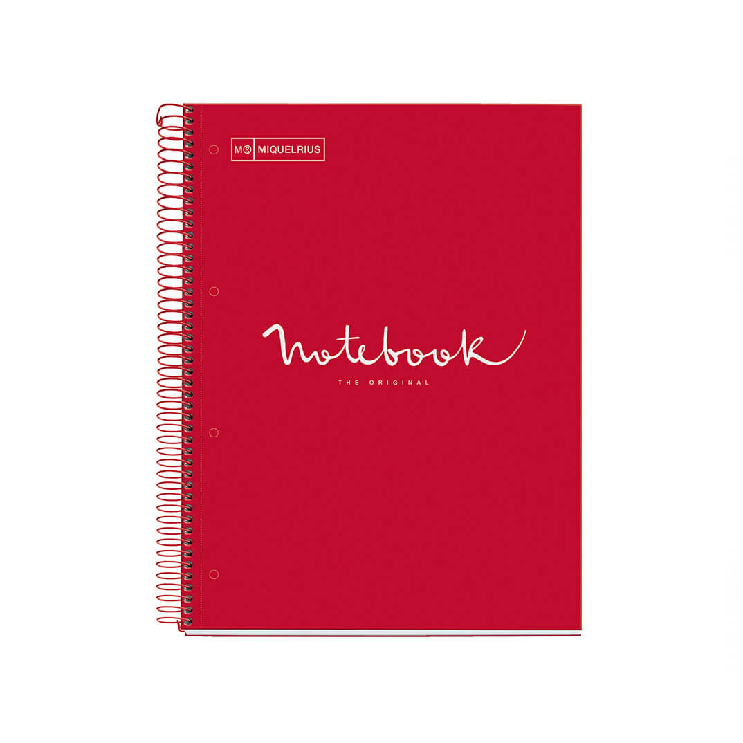Quadern Notebook 1 A4 tapa dura vermell 80 fulls
