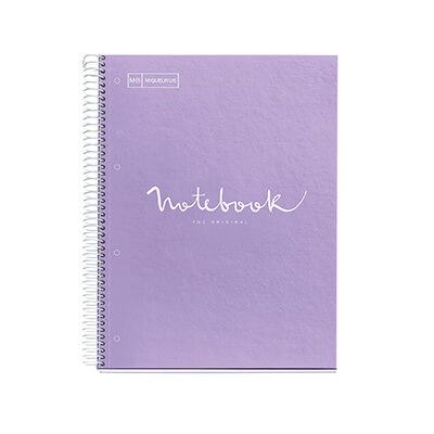 Quadern Notebook 1 A4 tapa dura lavanda 80 fulls