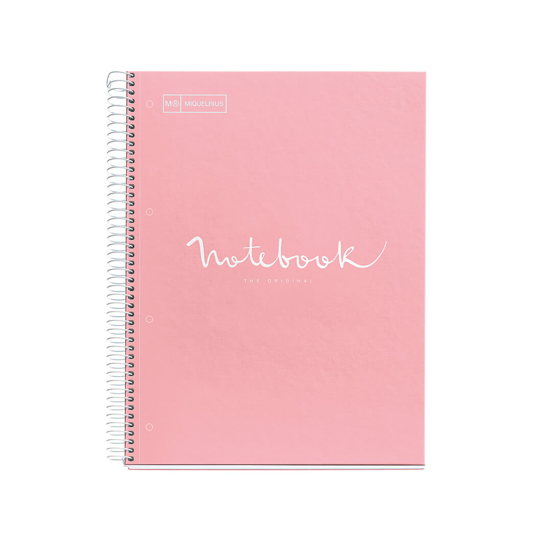 Cuaderno Notebook 1 A4 tapa dura rosa 80 hojas