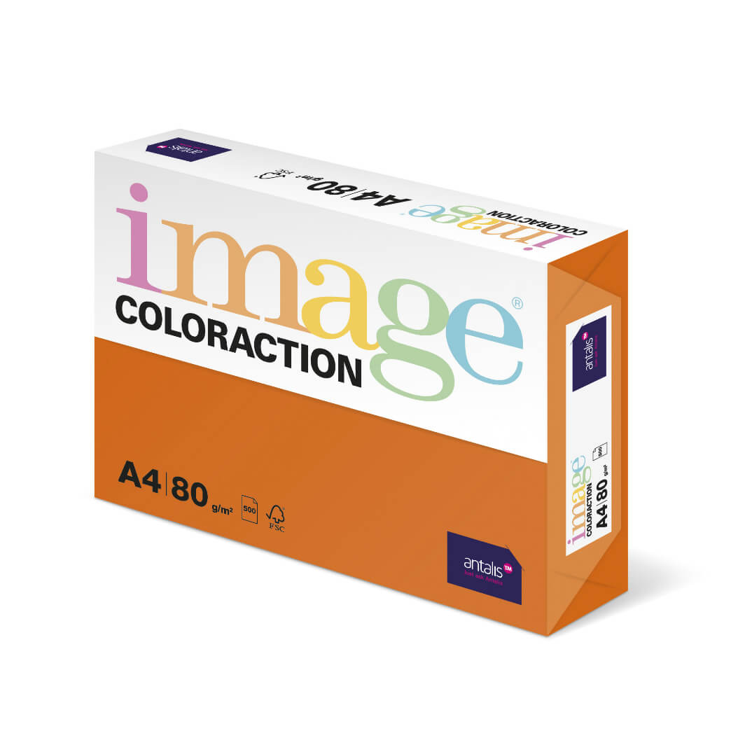 Paquete papel A4 80g naranja Amsterdam OR43