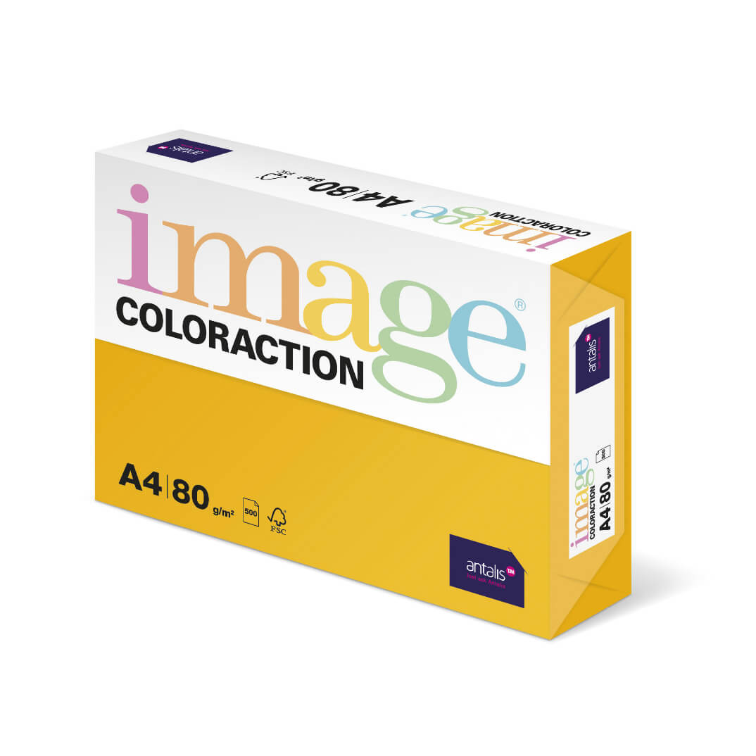 Paquete papel A4 80g amarillo Hawaii SY40