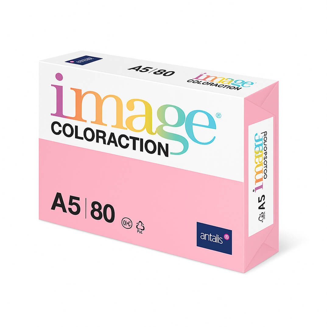 Paquete papel A5 80g rosa tropic OPI74 500h