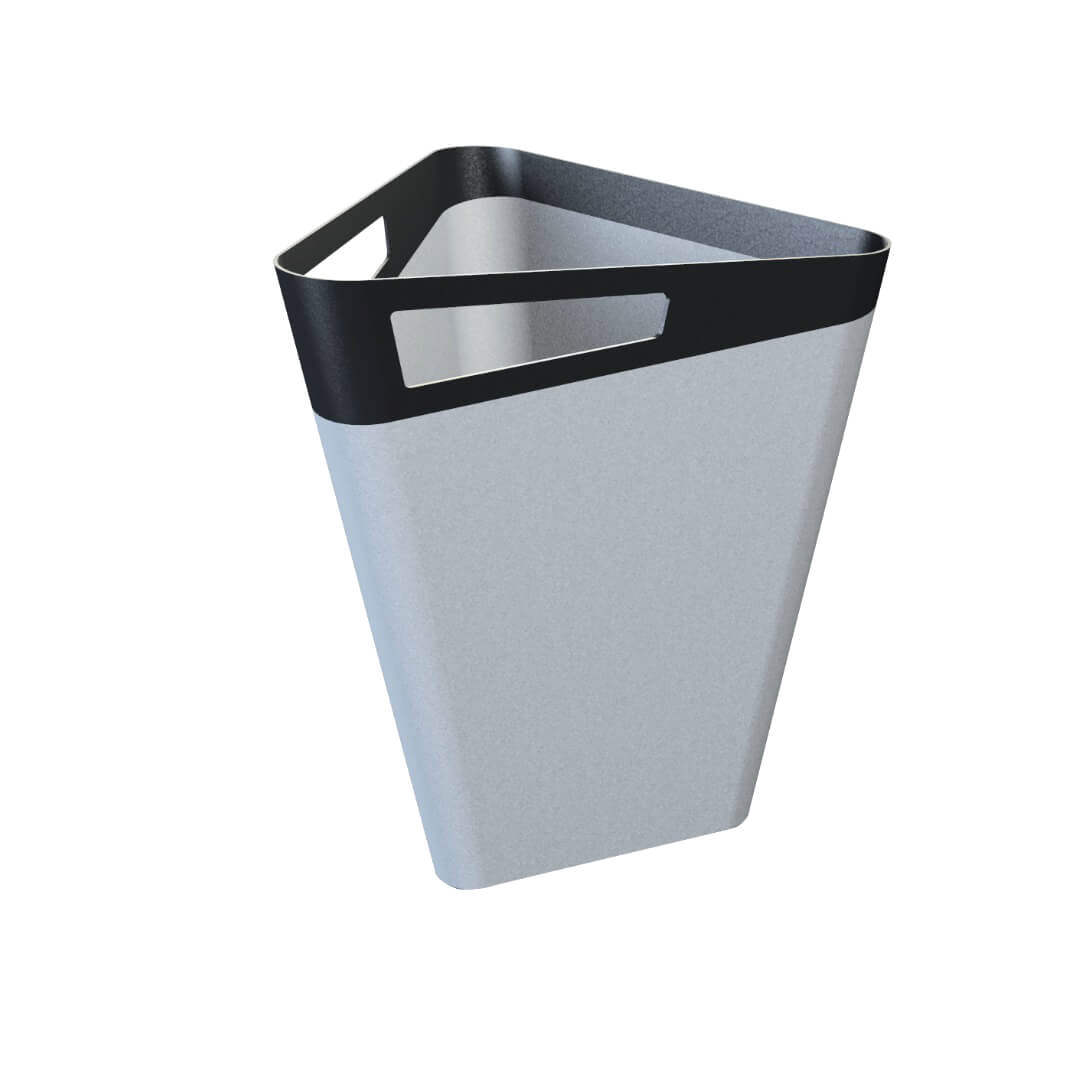Papelera ABS color plata