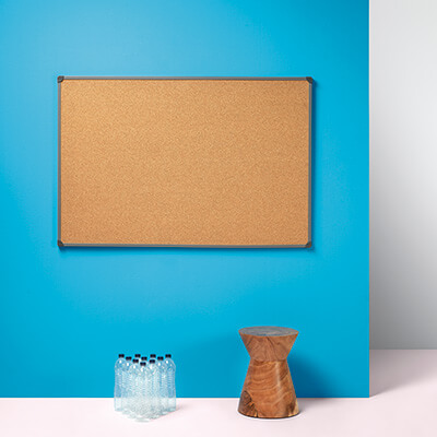 Tablero corcho natural 100x150cm perfil R-Pet