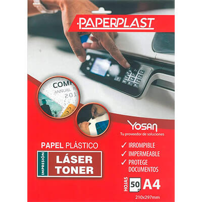 Paperplast blanc brillant A4 250 micres (50u)