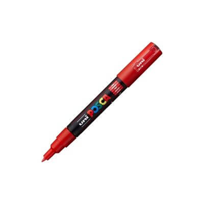 Retolador Uni Posca PC1M vermell