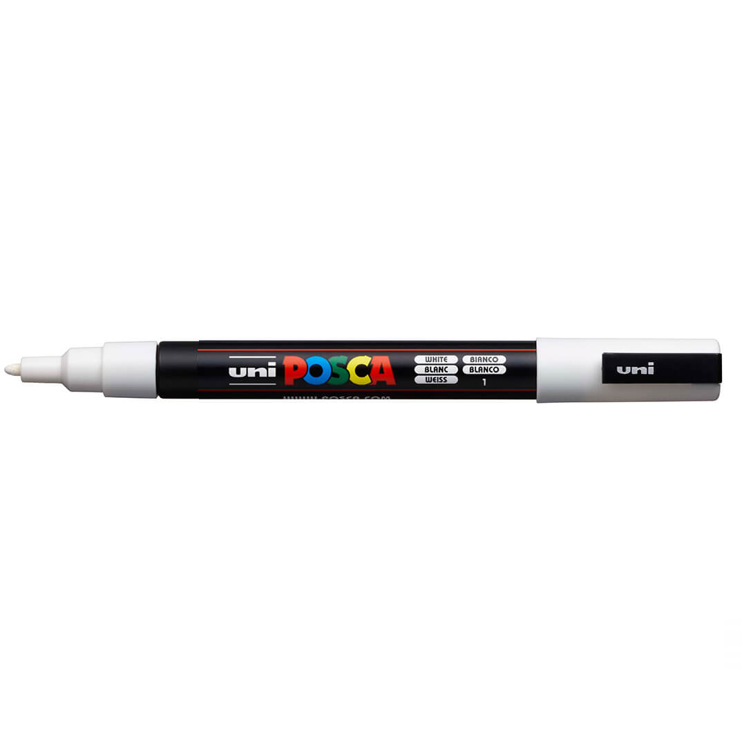 Retolador Uni Posca PC3M blanc
