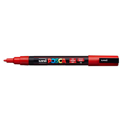 Retolador Uni Posca PC3M vermell
