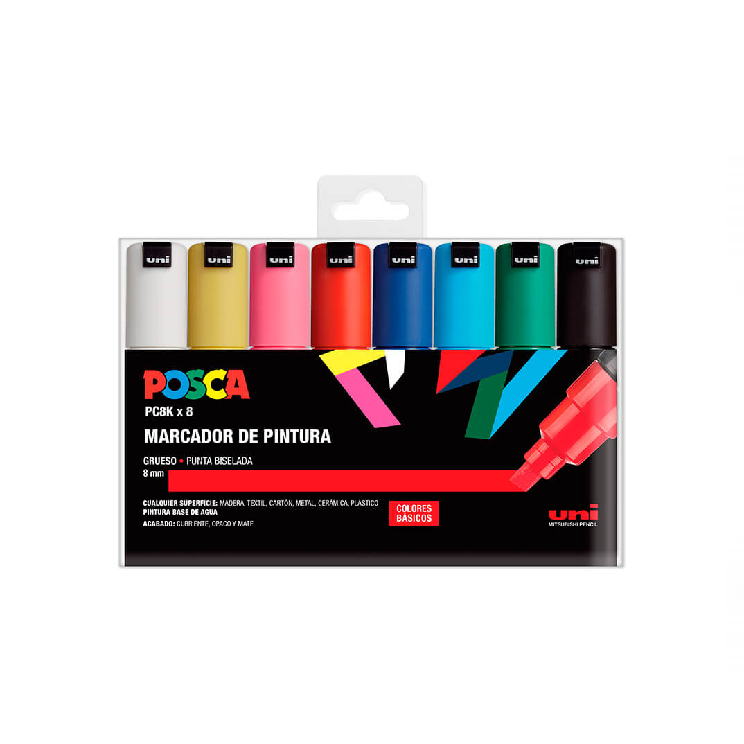 Estoig 8 retolador Uni Posca PC8K basic