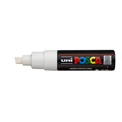 Rotulador Uni Posca PC8K blanco