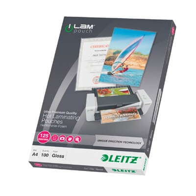 Pouches A4 125 micras brillante (100u)