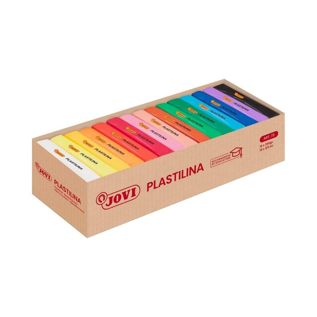 Plastilina Jovi 72 colores surtidos 350g (15u)