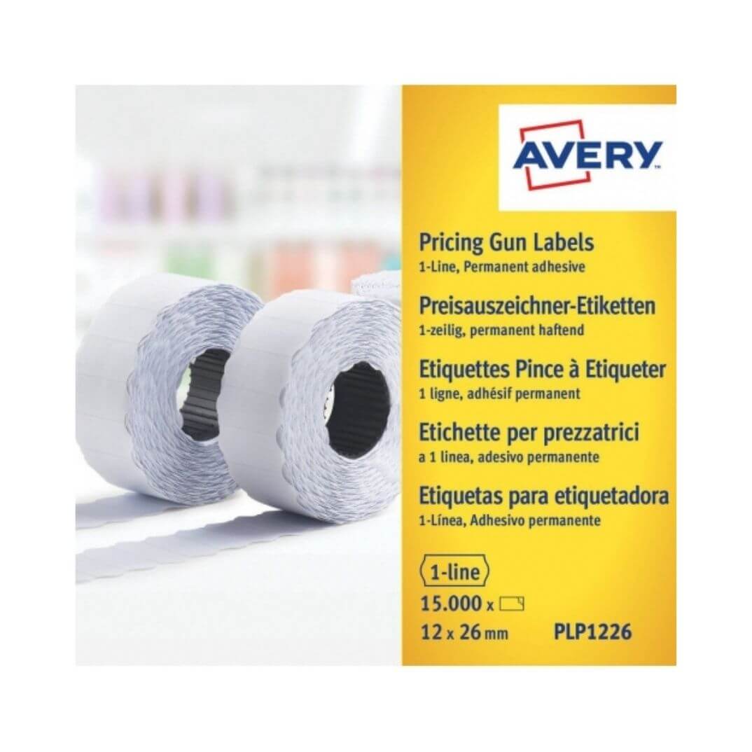 Etiquetes Avery per a etiquetadira 1 linea 12x26mm
