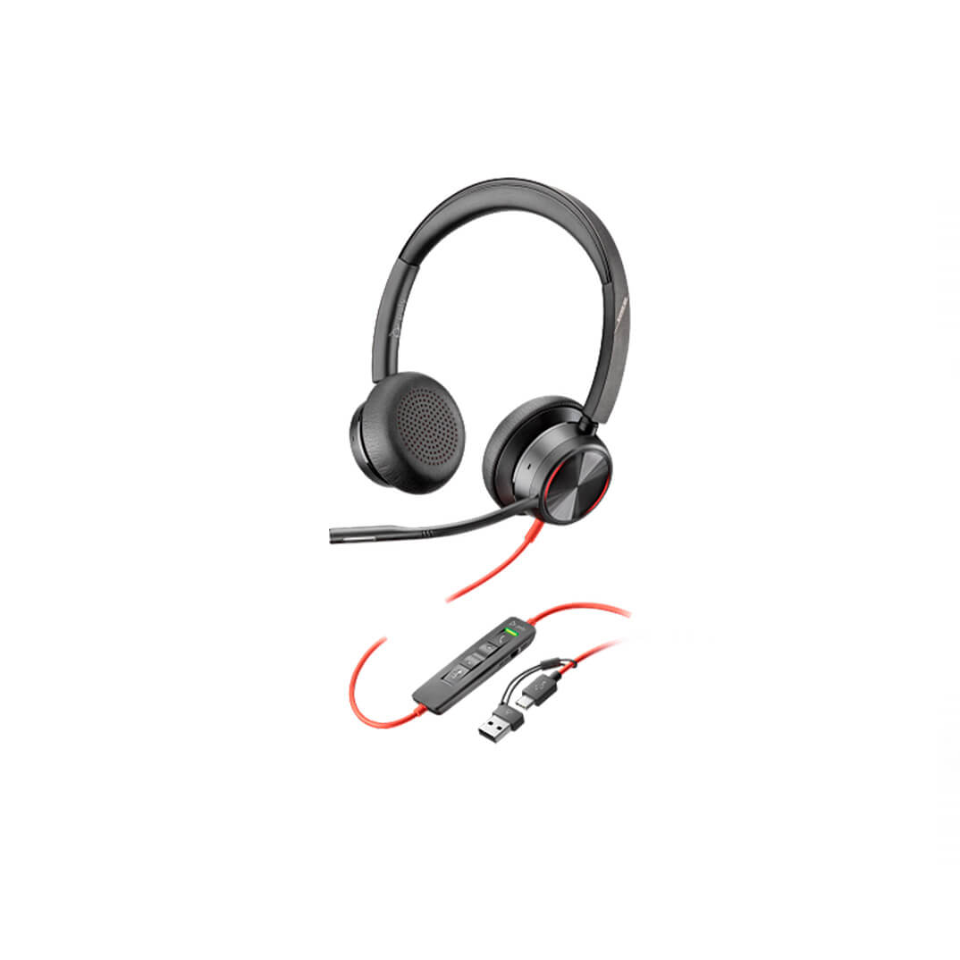 Auricular USB-C Poly Blackwire 8225 + adaptador