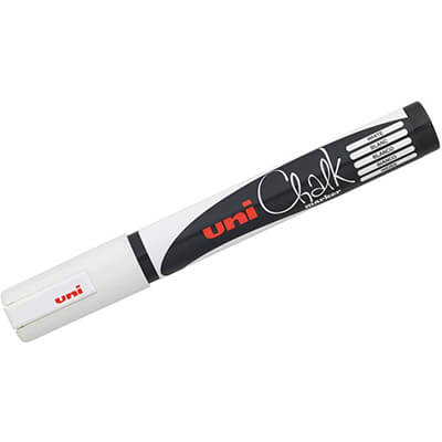 Marcador tiza líquida Uni Chalk 1,8mm blanco