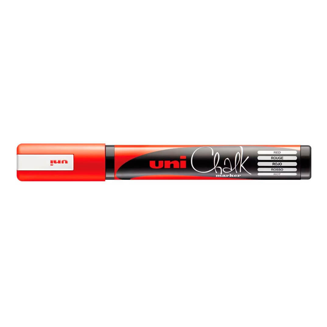 Marcador guix líquid Uni Chalk 1,8mm vermell