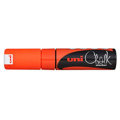 Marcador guix líquid Uni Chalk 8mm taronja
