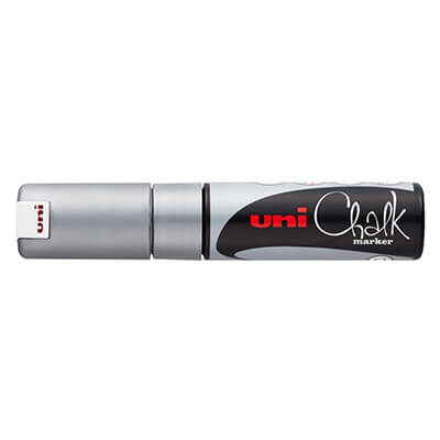 Marcador guix líquid Uni Chalk 8mm plata