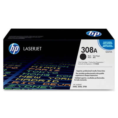 Cartucho de tóner original LaserJet HP 308A negro