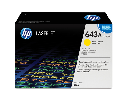 Cartucho tóner original LaserJet HP 643A amarillo