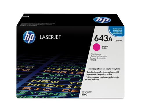 Cartucho tóner original LaserJet HP 643A magenta