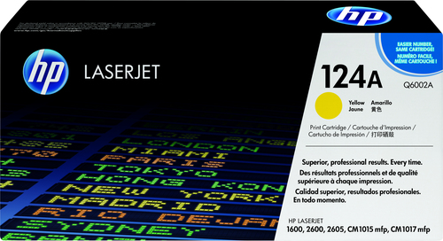 Cartucho tóner original LaserJet HP 124A amarillo