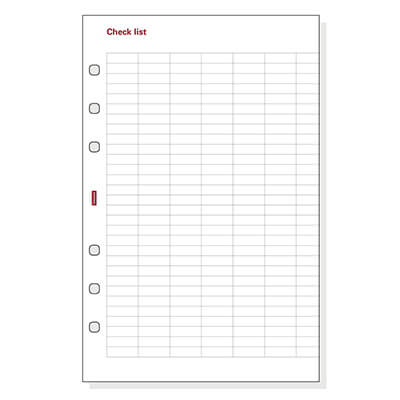 Recambio agenda Open 500 Check List