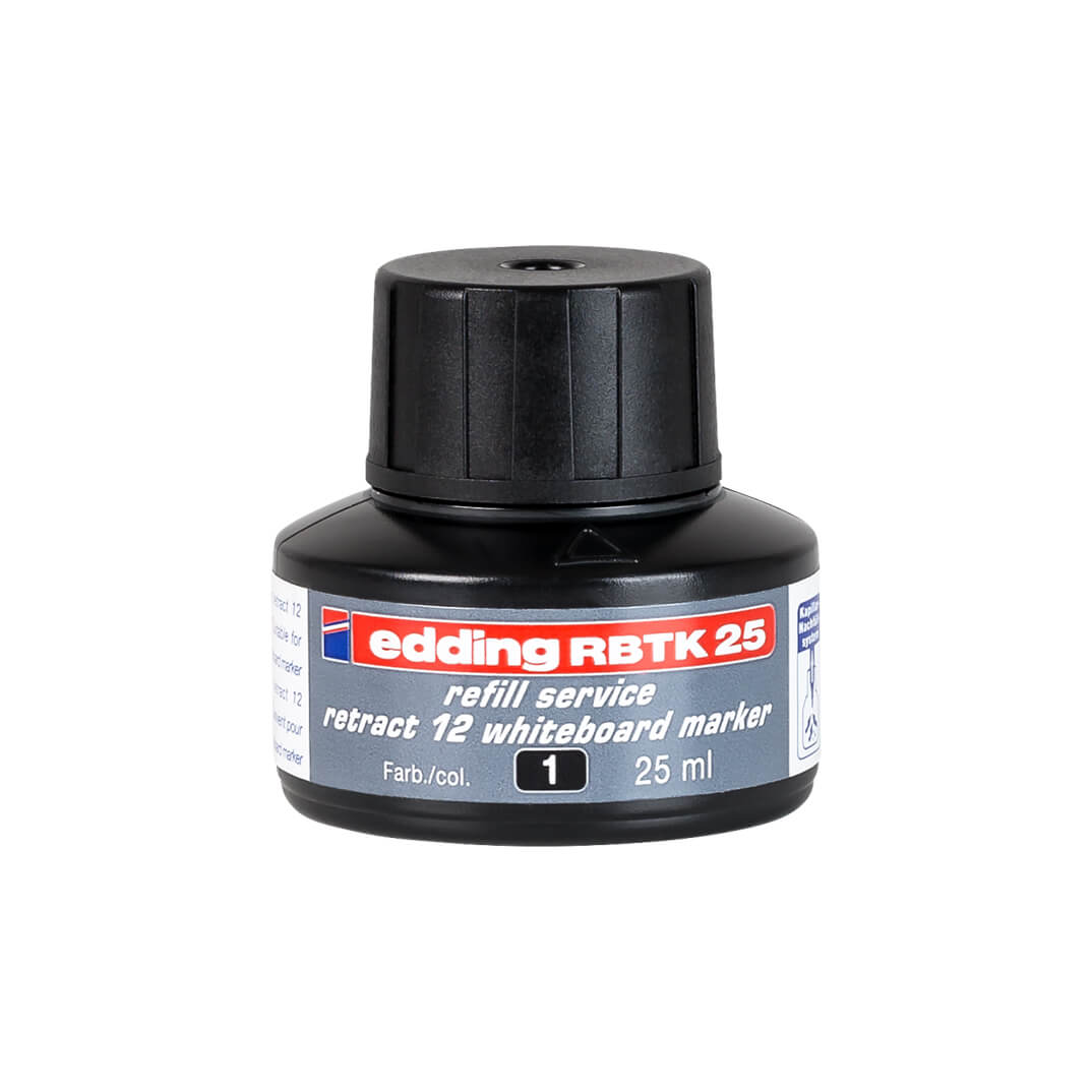 Recarga tinta edding 12 negra 25 ml