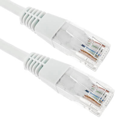 Cable de red ethernet 50cm UTP Cat.5e blanco