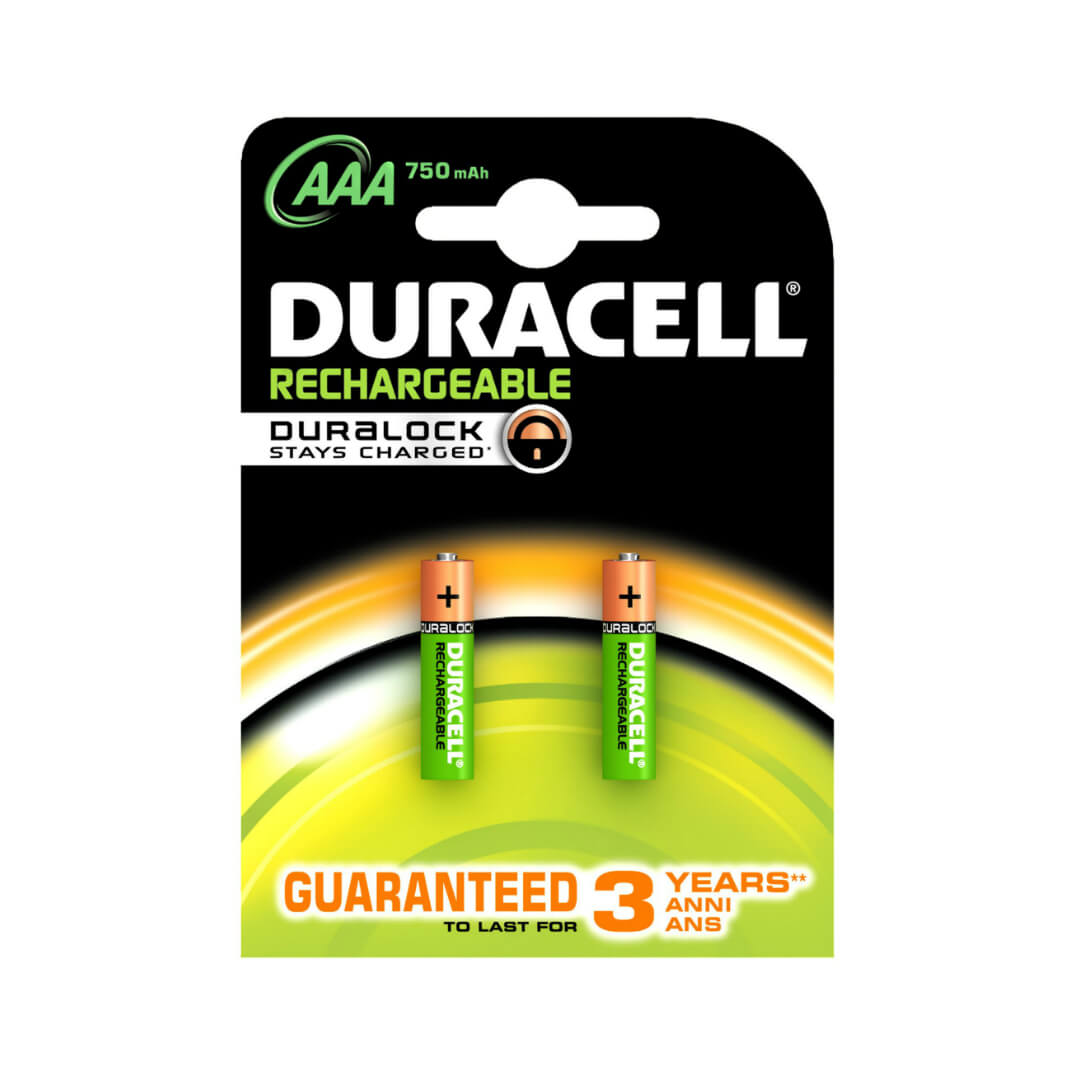 Pilas recargables Duracell AAA LR03 (pack 2 uds)