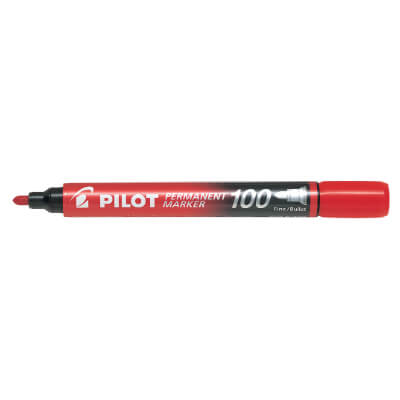 Retolador permanente PILOT MARKER 100 vermell