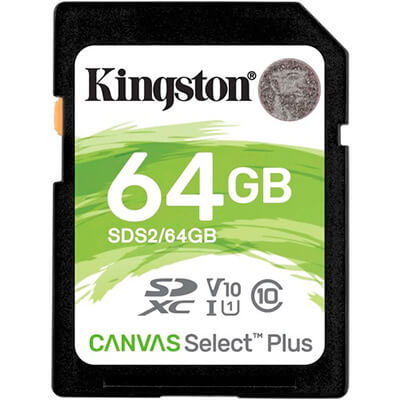Tarjeta de memoria Kingston CANVAS 64GB SD XC