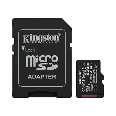 Tarjeta de memoria Kingston CANVAS 256GBmicroSD XC