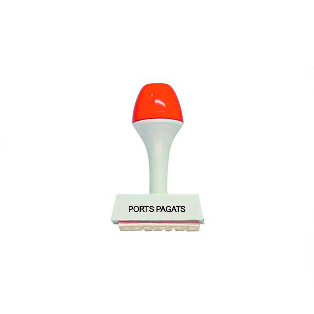 Sello fórmula "ports pagats" catalán