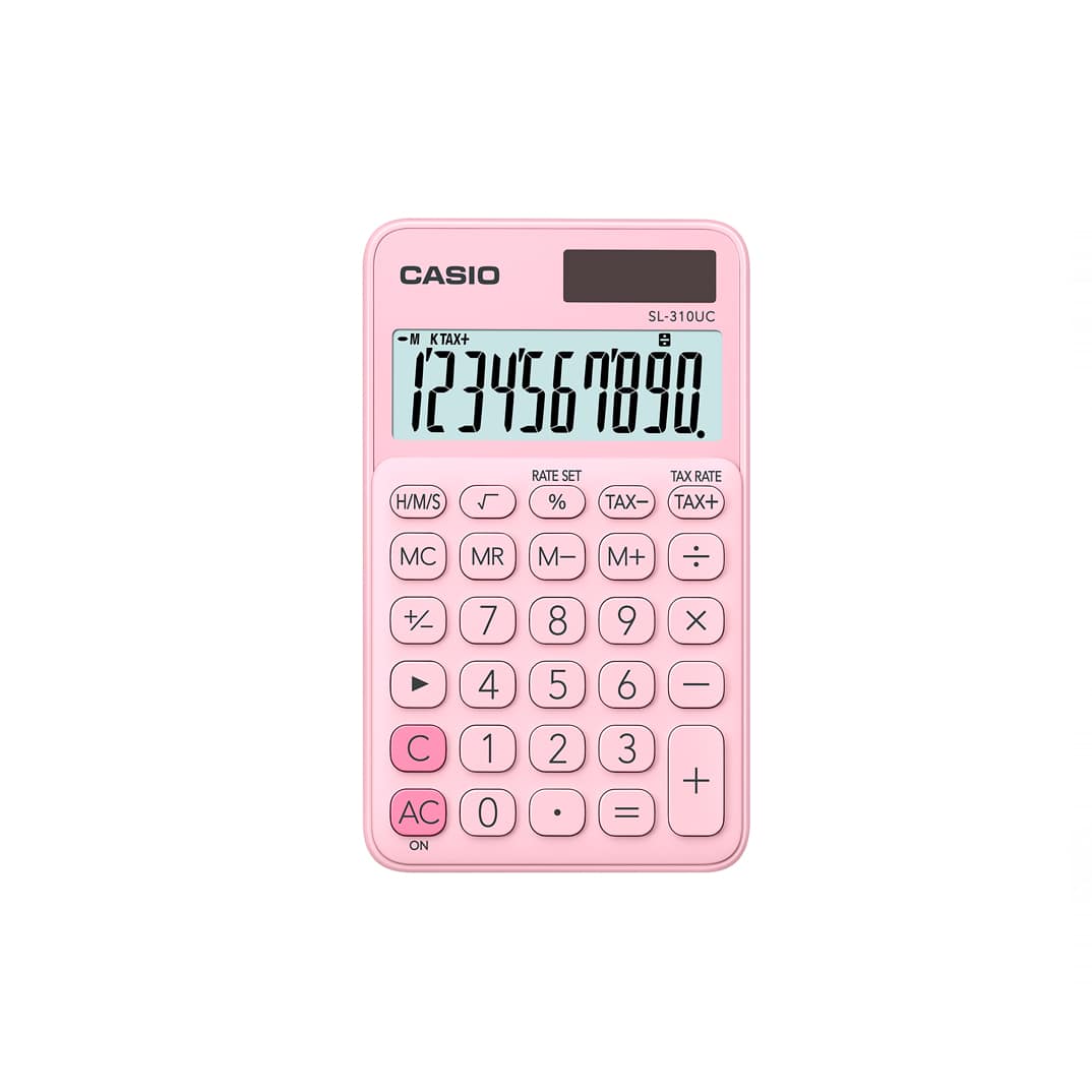 Calculadora Casio SL310UC 10 dígitos rosa pastel