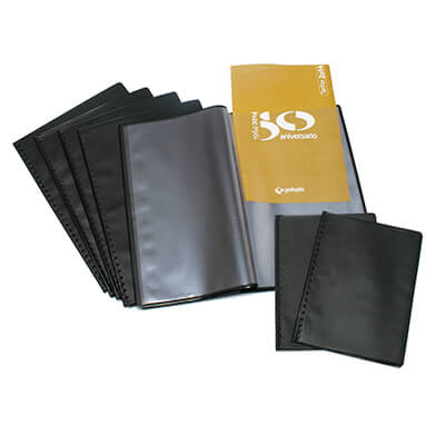 Carpeta 50 fundas flexible Folio negro