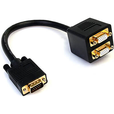 Cable de 30cm Duplicador Divisor de Vídeo VGA